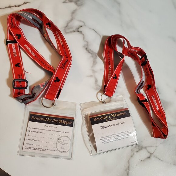 2 Disney VACATION CLUB MEMER Lanyards - Picture 1 of 7